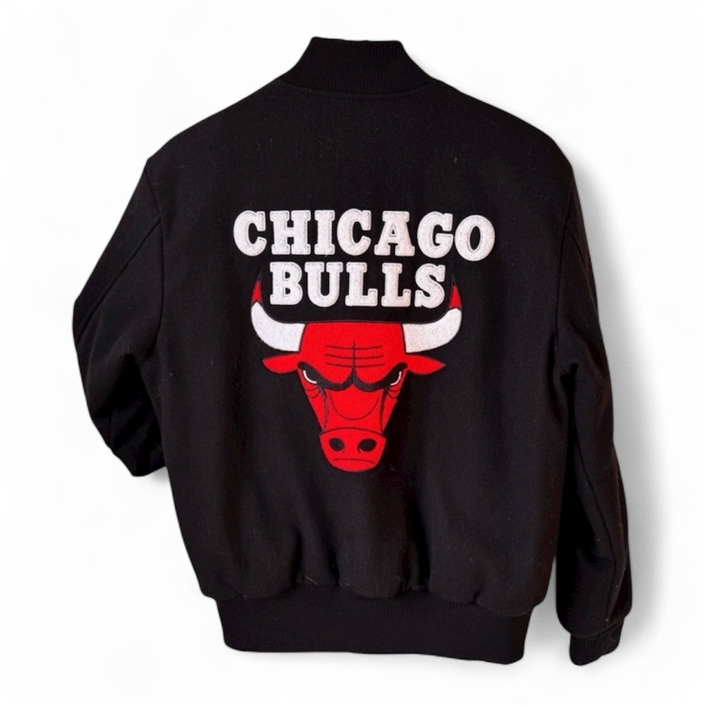 CHICAGO BULLS Varsity Jacket | Black | Men’s Medium | Vintage First Season